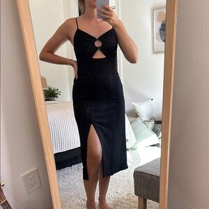 F21 Black Midi Dress